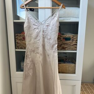 Karen Millen Beige Backless Dress with Lace